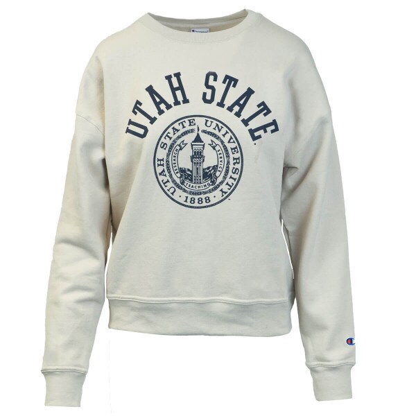 Utah State Presidential Seal Crew Sweatshirt Tan